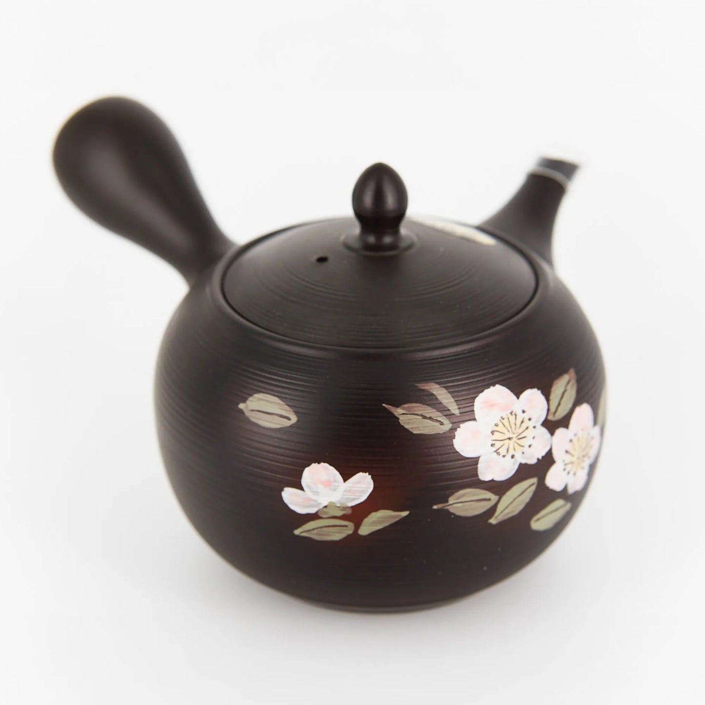 Tokoname Kyusu by Shunjugama – Hand-Painted Sakura Design | Obi-ami Filter | 500 ml