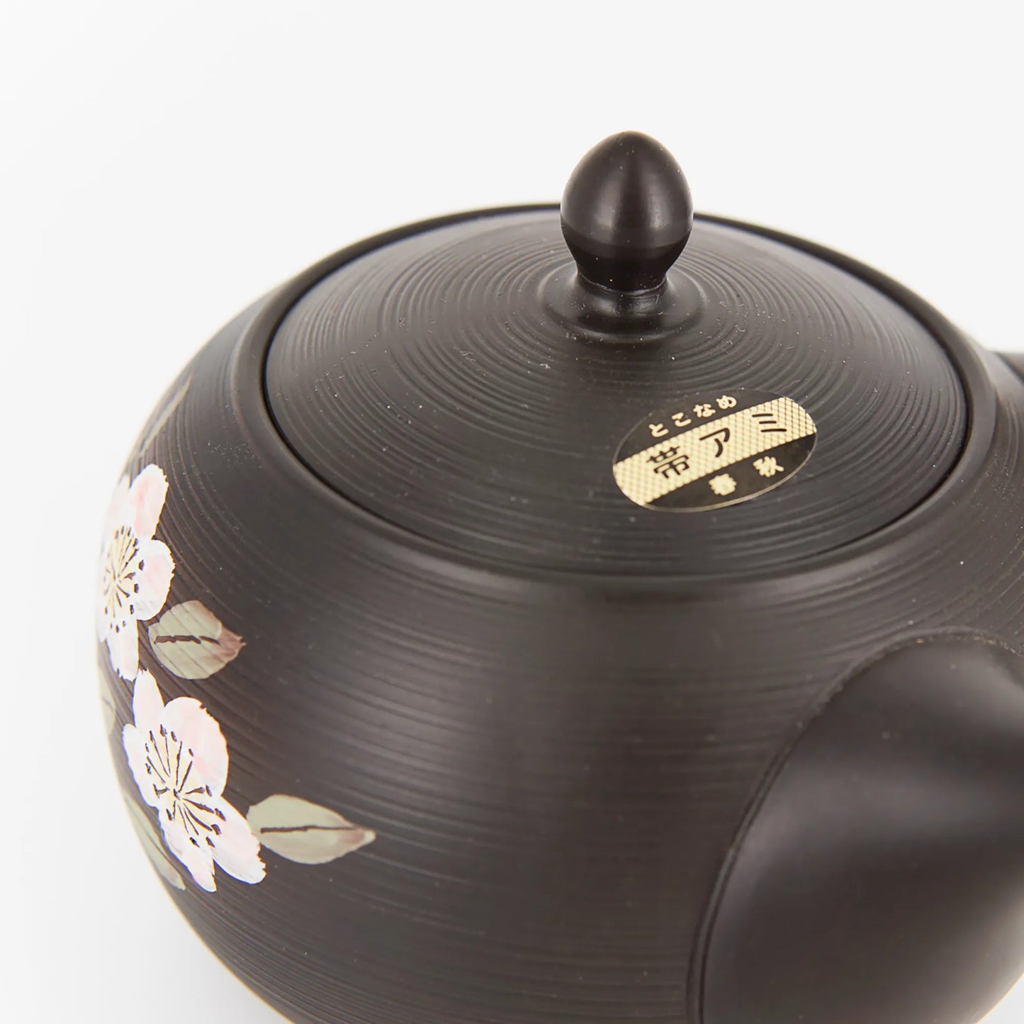 Tokoname Kyusu by Shunjugama – Hand-Painted Sakura Design | Obi-ami Filter | 500 ml