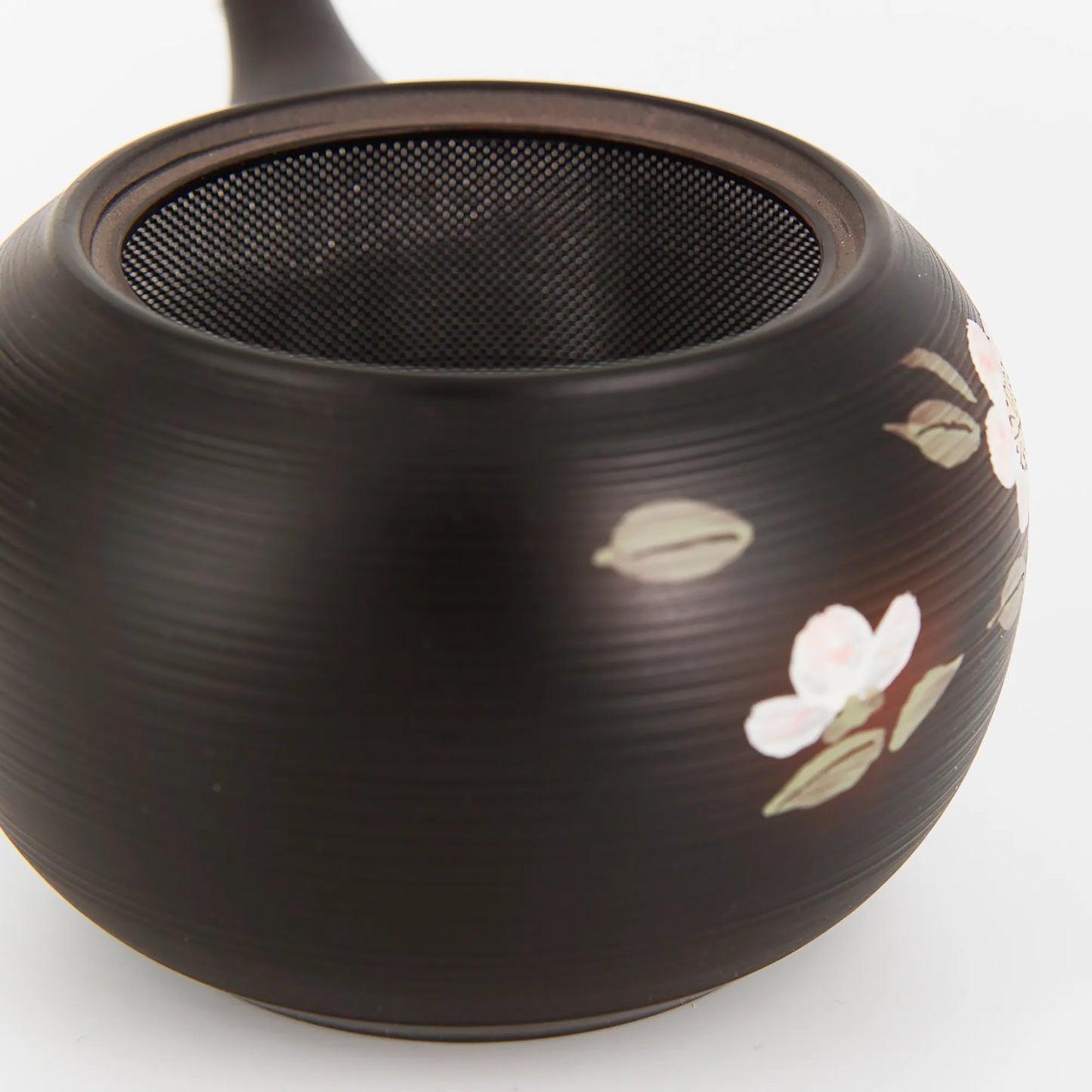 Tokoname Kyusu by Shunjugama – Hand-Painted Sakura Design | Obi-ami Filter | 500 ml
