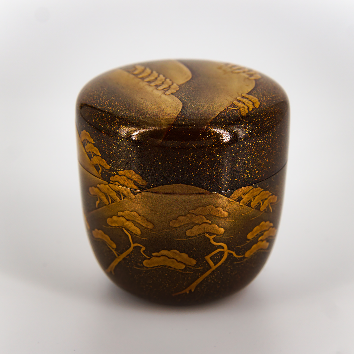 Vintage Natsume Tea Caddy – Wajima-nuri Maki-e by Masasuke Sugitani