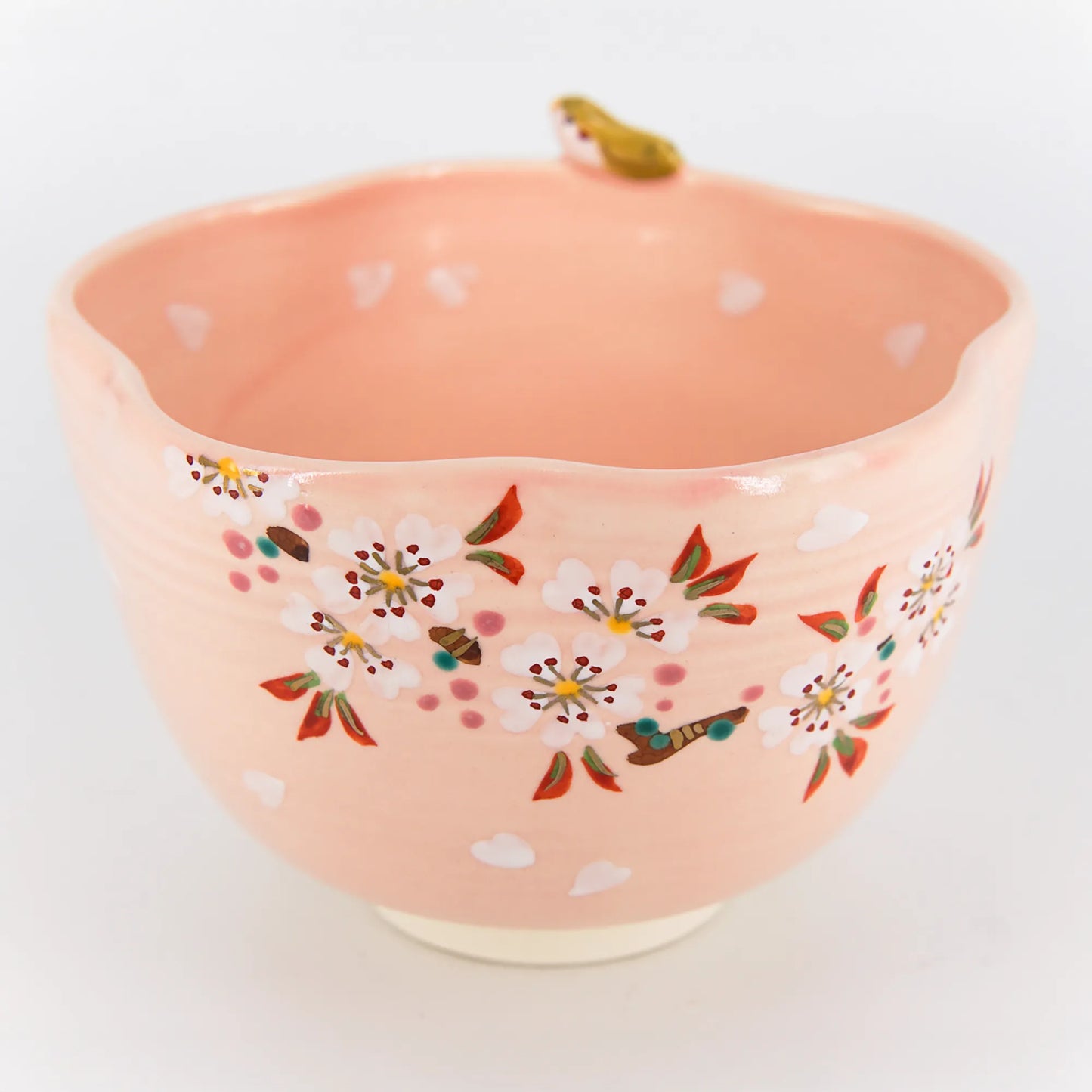 Matcha Chawan – Sakura & Bird Design by Takenaka Kosho (Kyoto, Japan)