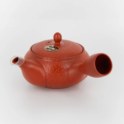Tokoname Kyusu – Red Clay Teapot with Engraving | Side Handle | 360 ml