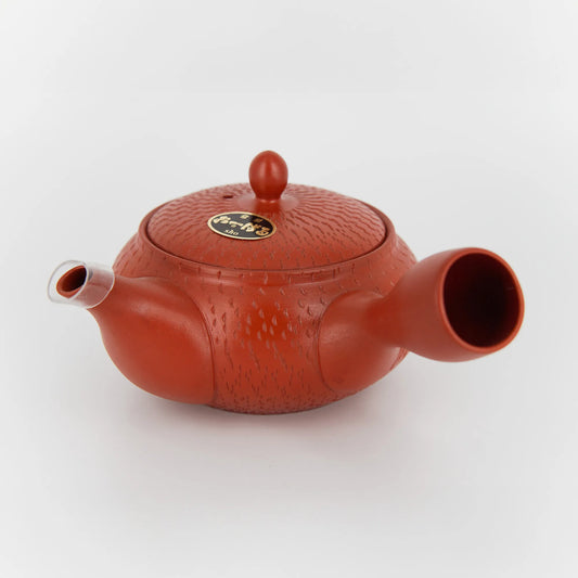 Tokoname Kyusu – Red Clay Teapot with Engraving | Side Handle | 360 ml