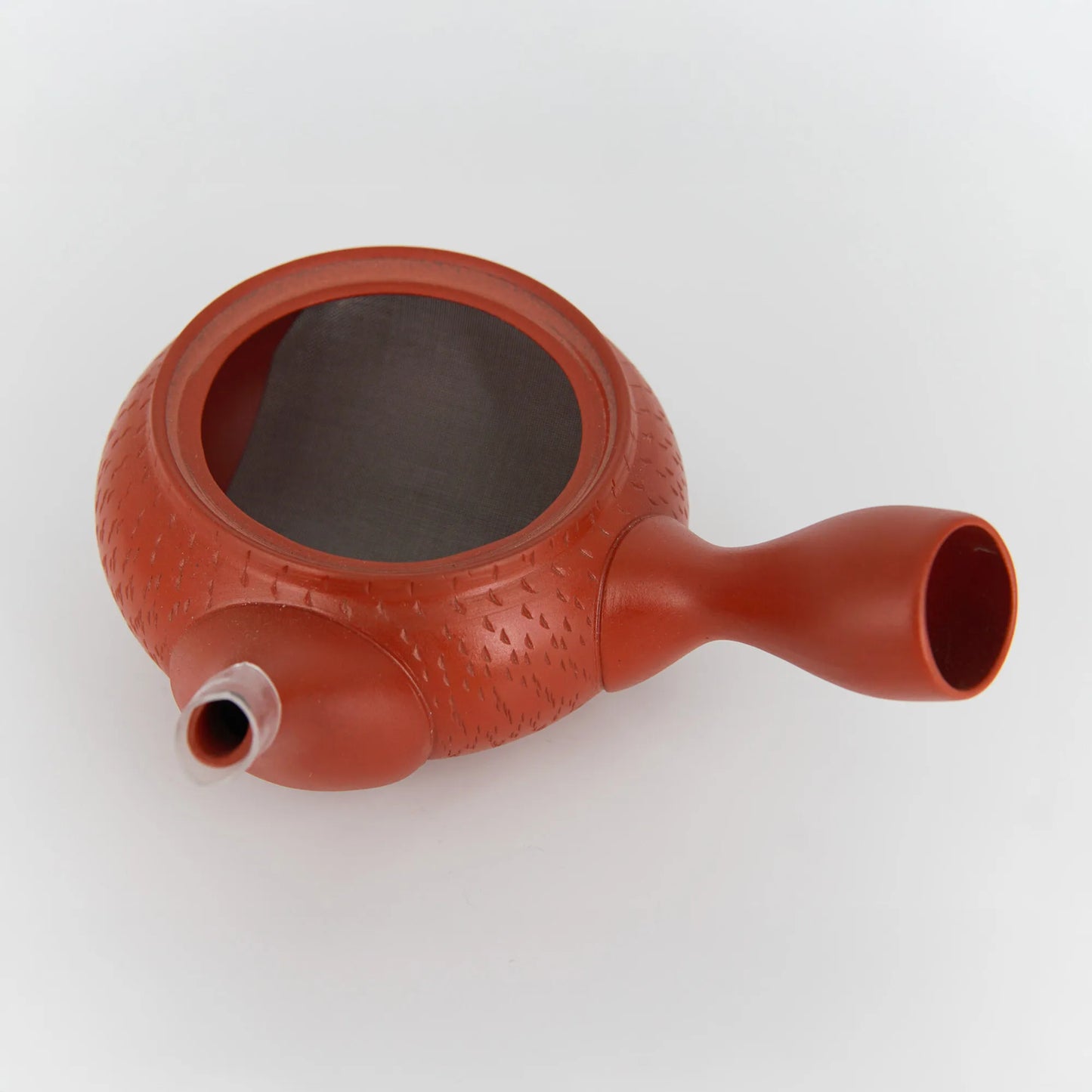 Tokoname Kyusu – Red Clay Teapot with Engraving | Side Handle | 360 ml