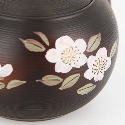 Tokoname Kyusu by Shunjugama – Hand-Painted Sakura Design | Obi-ami Filter | 500 ml