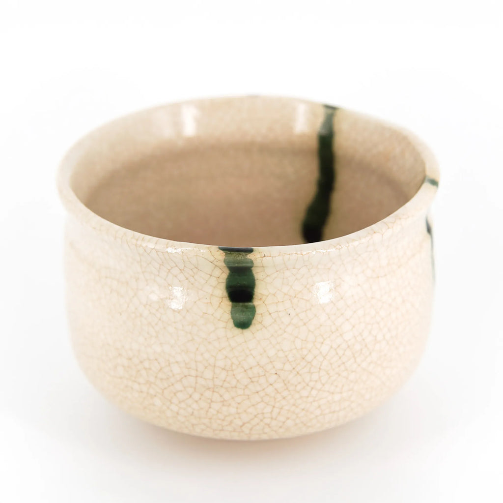 Oribe Chawan – Matcha Bowl by Rokubei Pottery Garden (Seto, Japan)