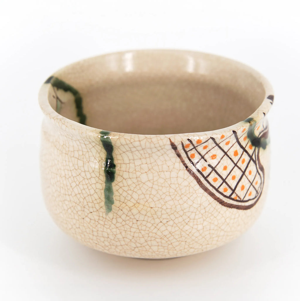 Oribe Chawan – Matcha Bowl by Rokubei Pottery Garden (Seto, Japan)
