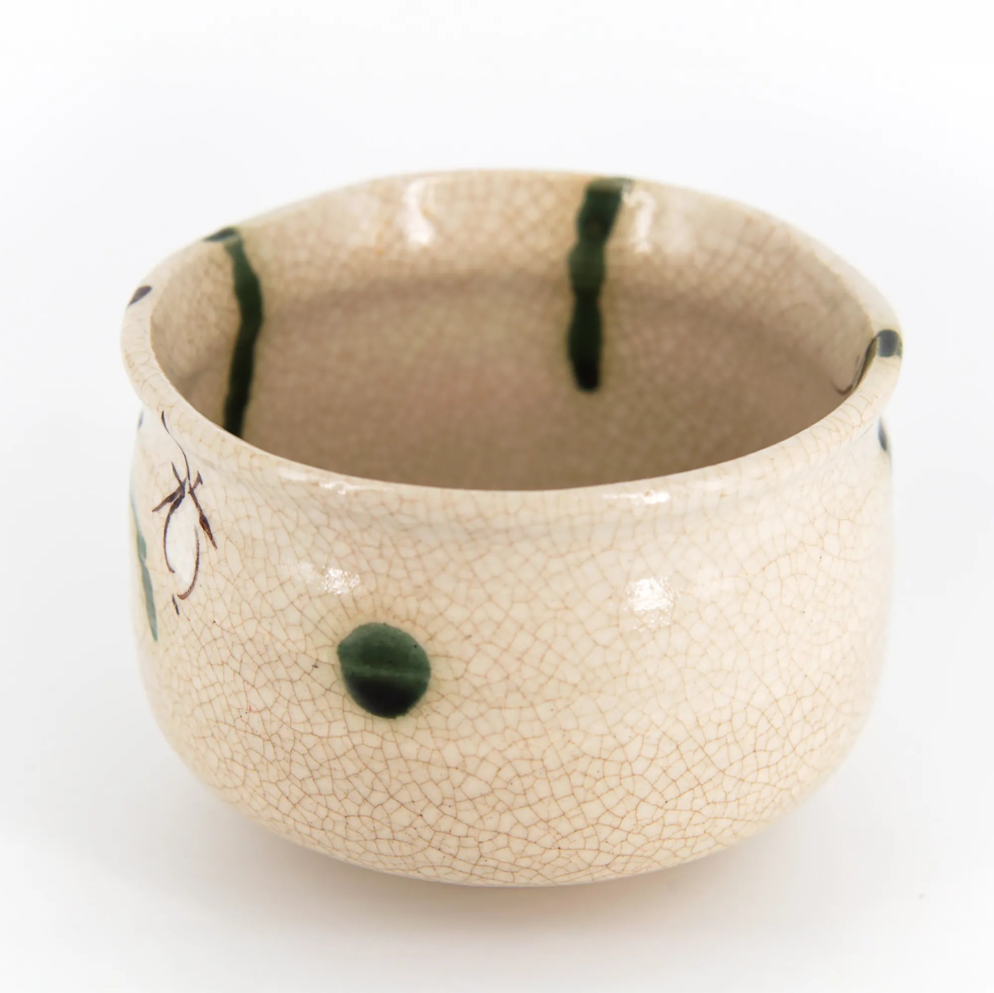 Oribe Chawan – Matcha Bowl by Rokubei Pottery Garden (Seto, Japan)