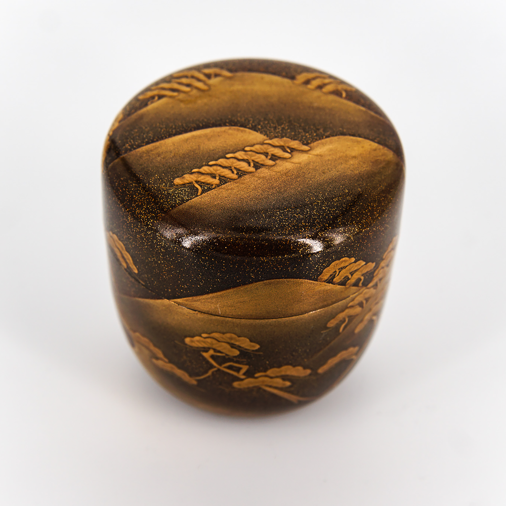 Vintage Natsume Tea Caddy – Wajima-nuri Maki-e by Masasuke Sugitani