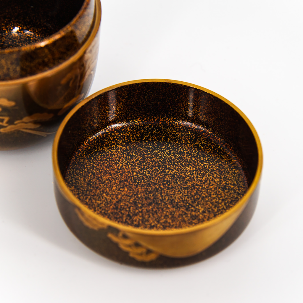 Vintage Natsume Tea Caddy – Wajima-nuri Maki-e by Masasuke Sugitani