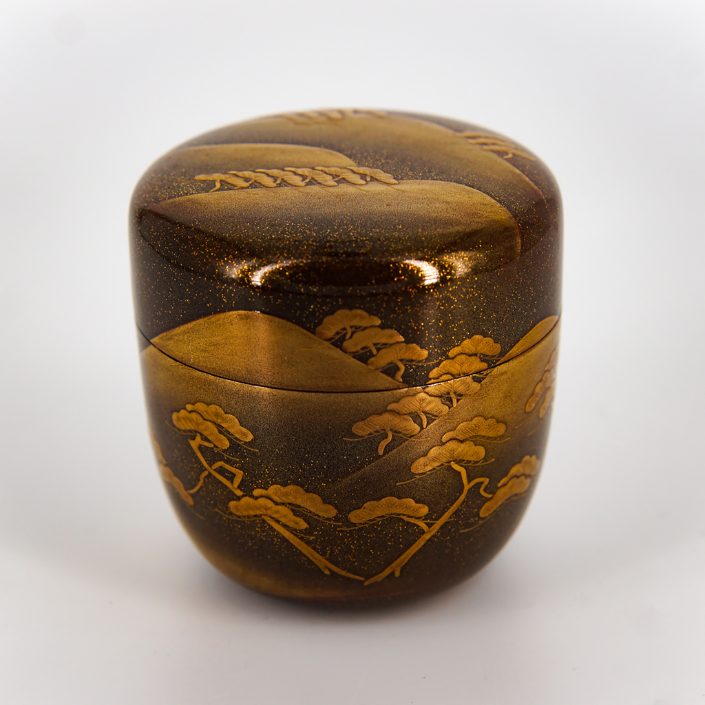 Vintage Natsume Tea Caddy – Wajima-nuri Maki-e by Masasuke Sugitani