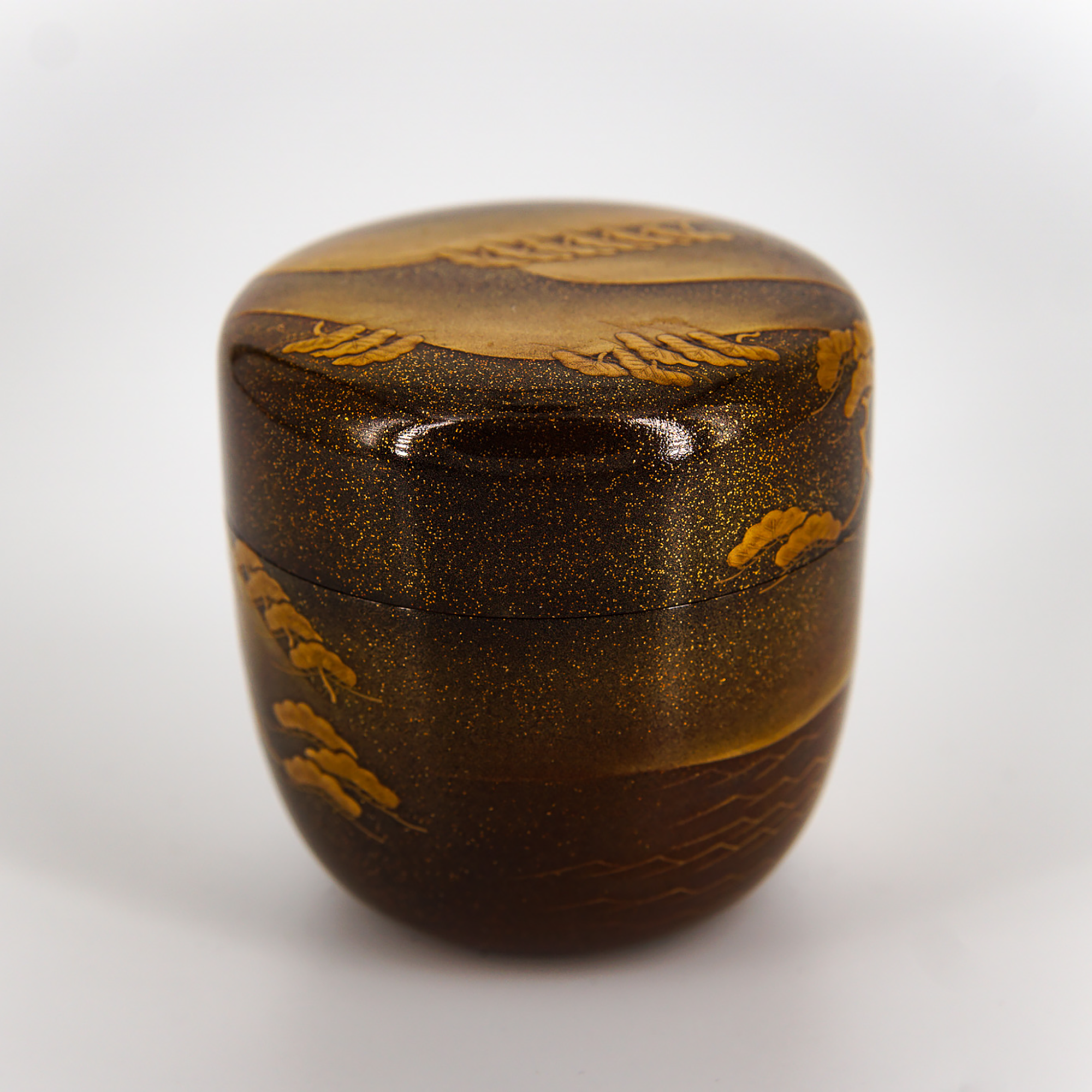 Vintage Natsume Tea Caddy – Wajima-nuri Maki-e by Masasuke Sugitani