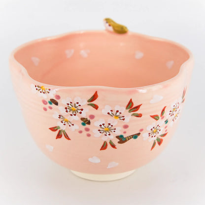 Matcha Chawan – Sakura & Bird Design by Takenaka Kosho (Kyoto, Japan)