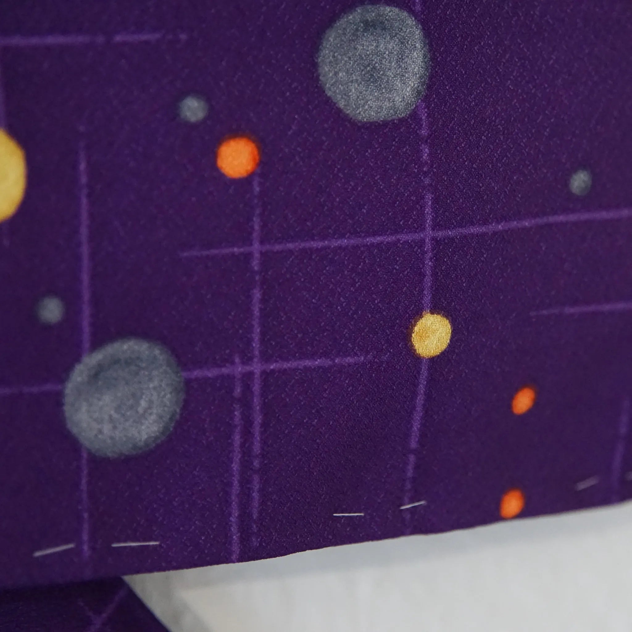 Komon (Awase) – Washable Kimono – Red Cats in Space (Purple) – 162/66.5