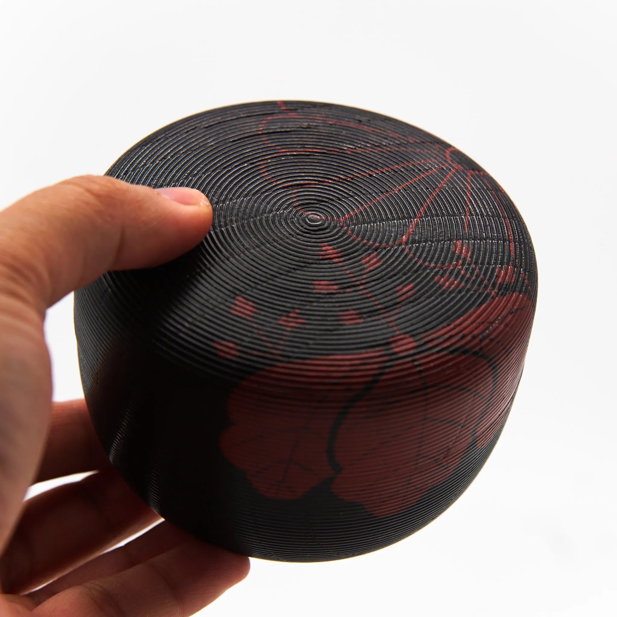 Large Flat Matcha Tea Container with Paulownia & Chrysanthemum Maki-e by Tsukushiro Tsukuryou