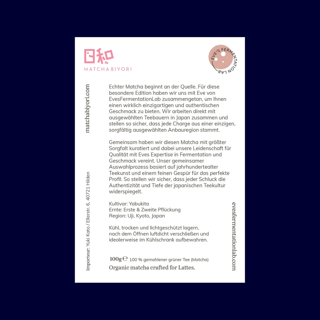 Matcha for Latte – Ibu-iro 彩露 – Pesticide-Free Organic Uji Matcha (100g)