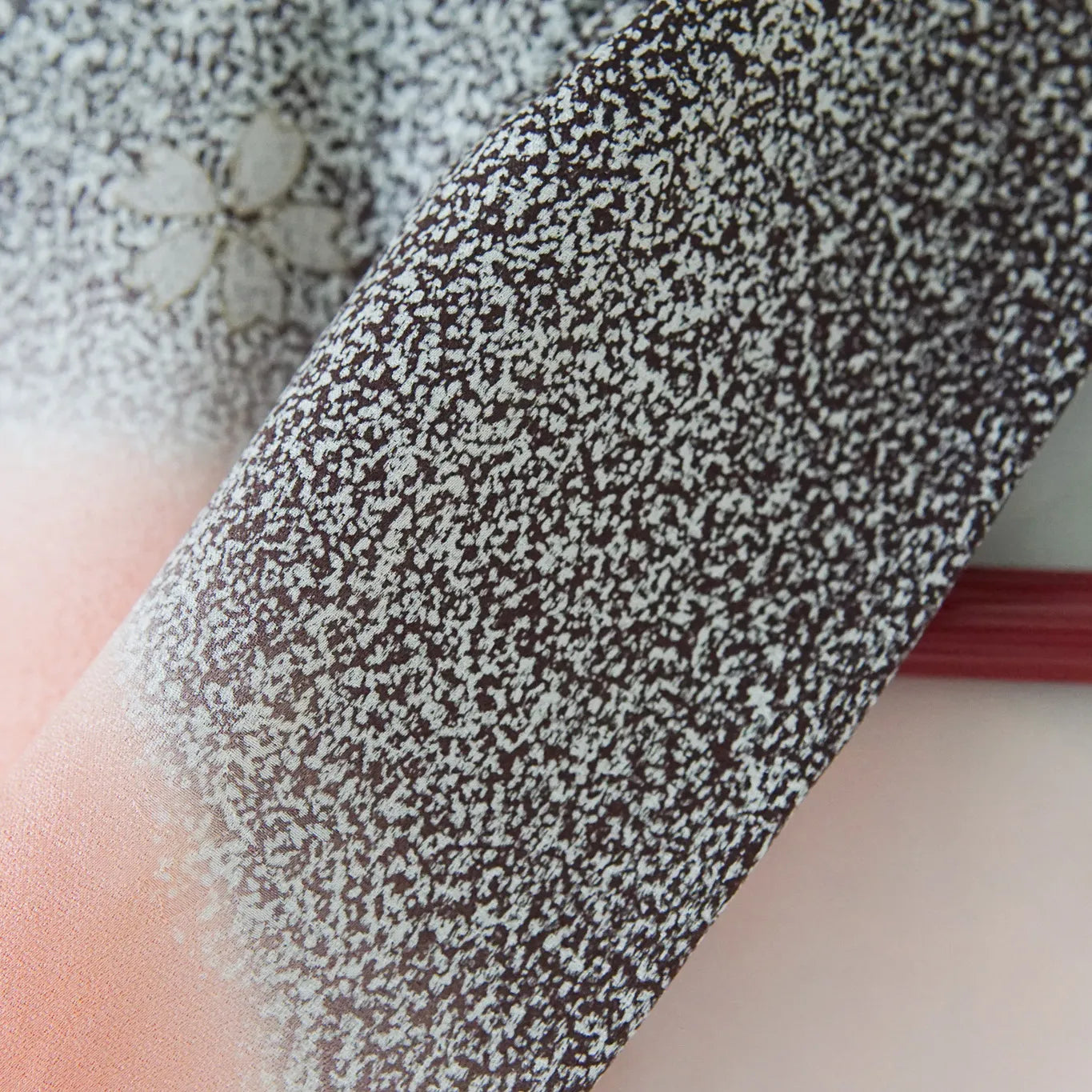 Furisode (Awase) – Silk – Sakura & Butterflies – Blush→Red Gradient – 163/67.5/105